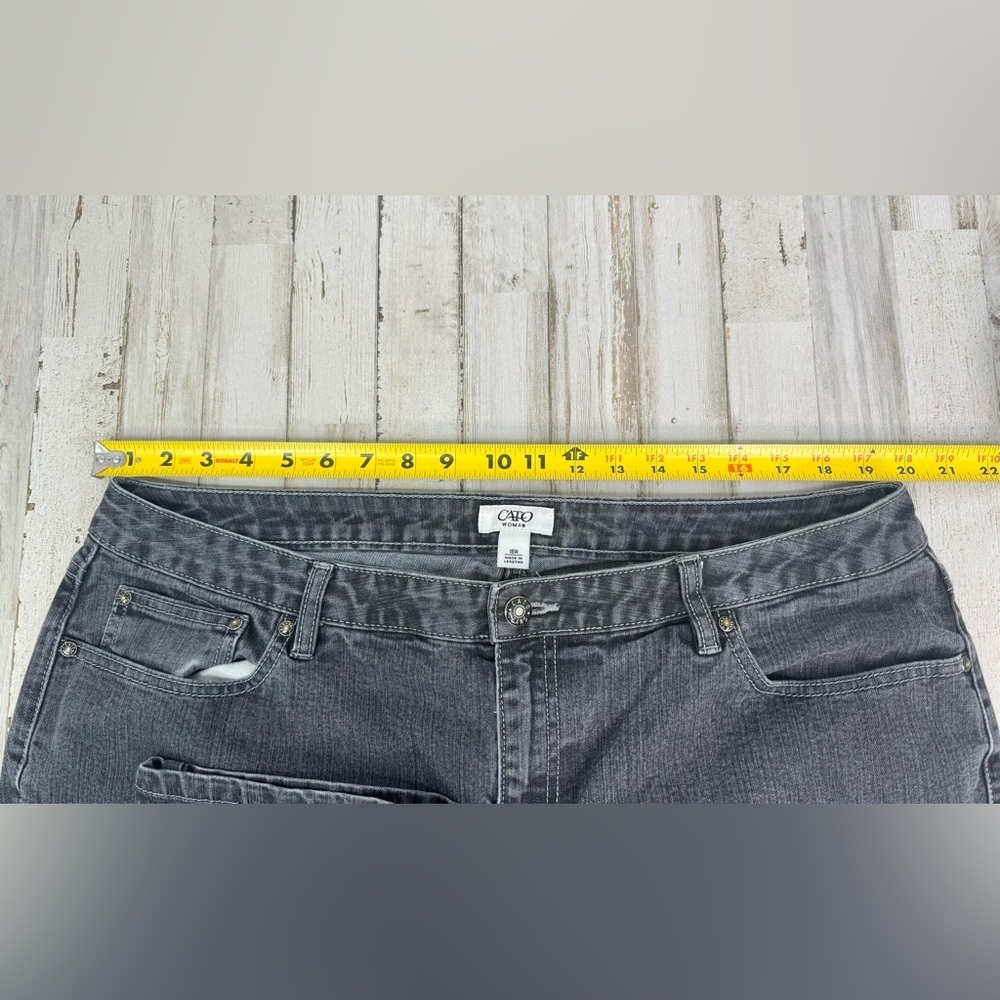 Cato Black Jeans Women's 18W 40x32 Straight Leg High Rise - Picture 6 of 11